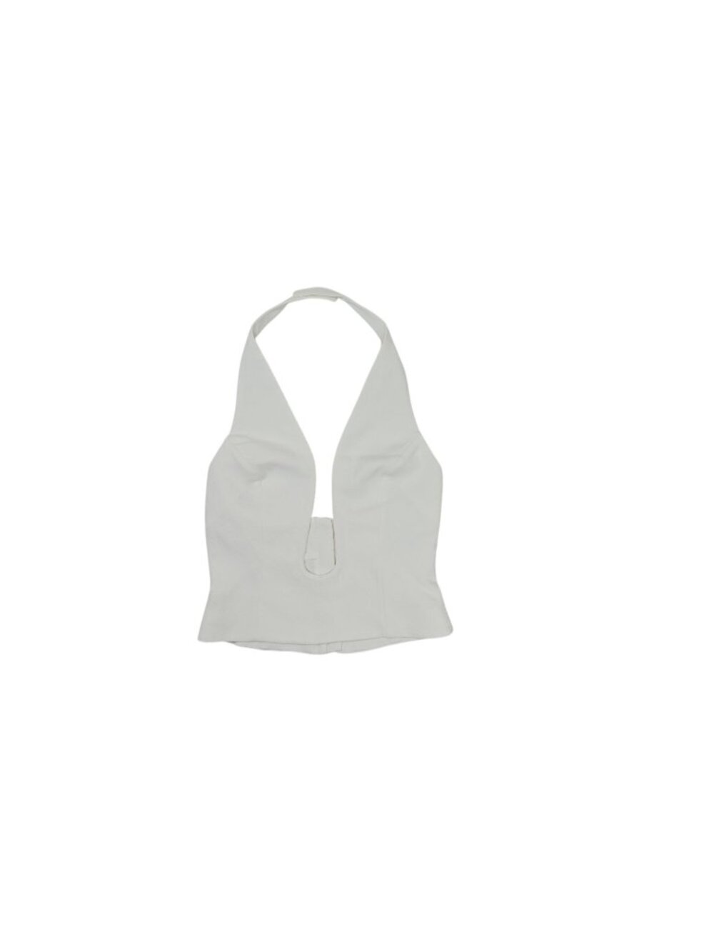 Kookai Oyster Low Cut Top in Natural White